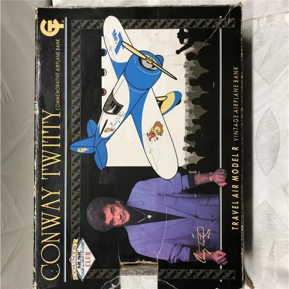 Conway Twitty Commemorative Die Cast Vintage Airplane Bank   # 3334 of 5000